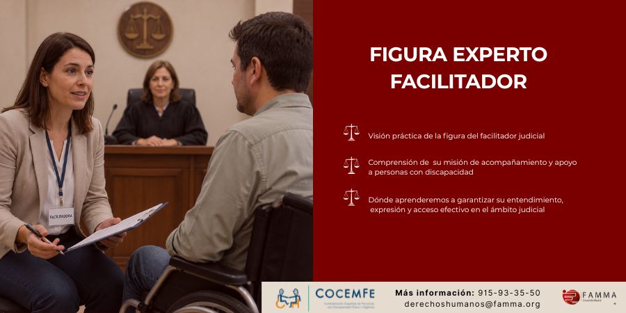 Personal experto facilitador de apoyo en juzgados a personas con discapacidad